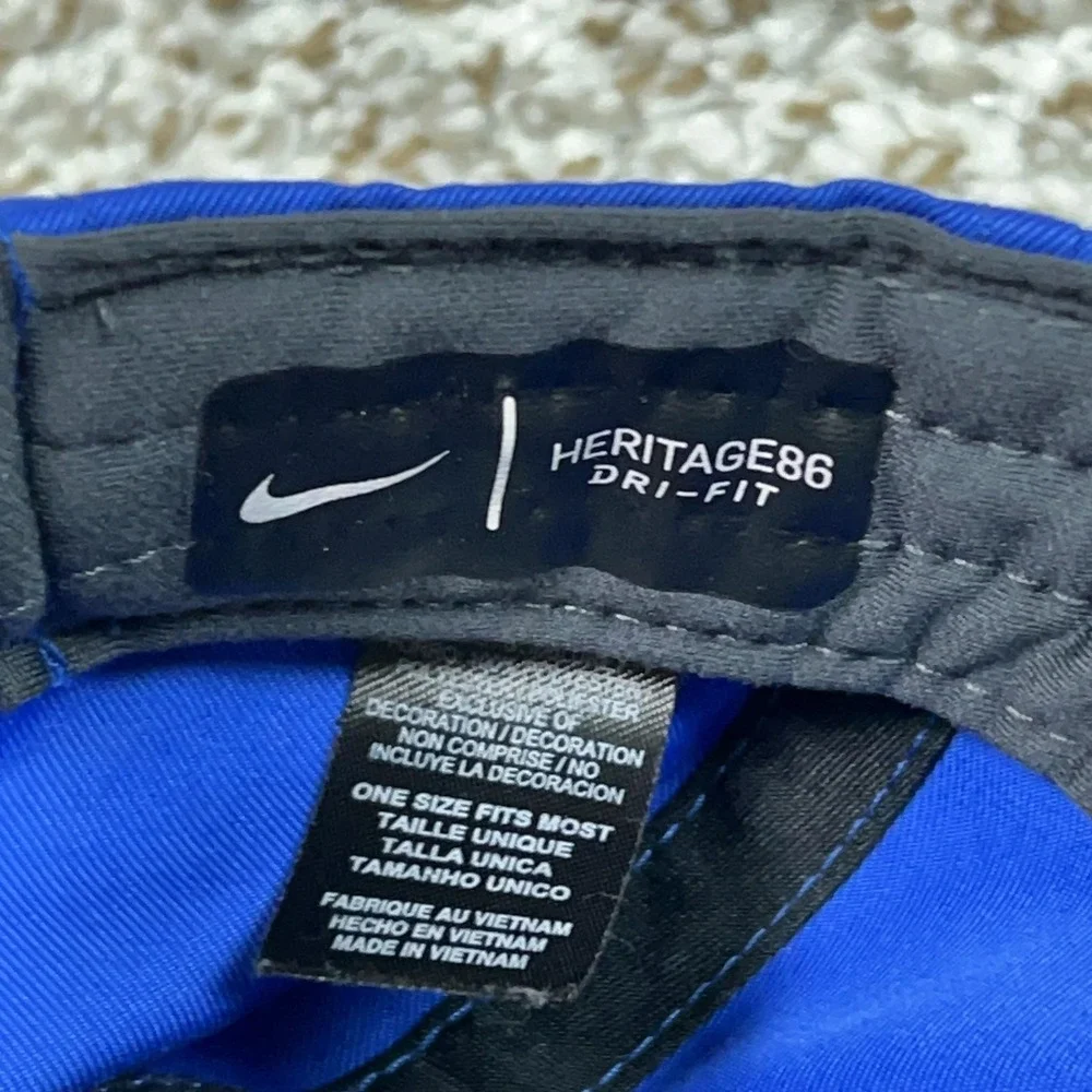 Nike Hat‎ Cap Strap Back Mens One Size Blue Heritage86 Dri-FIT Swoosh Sports